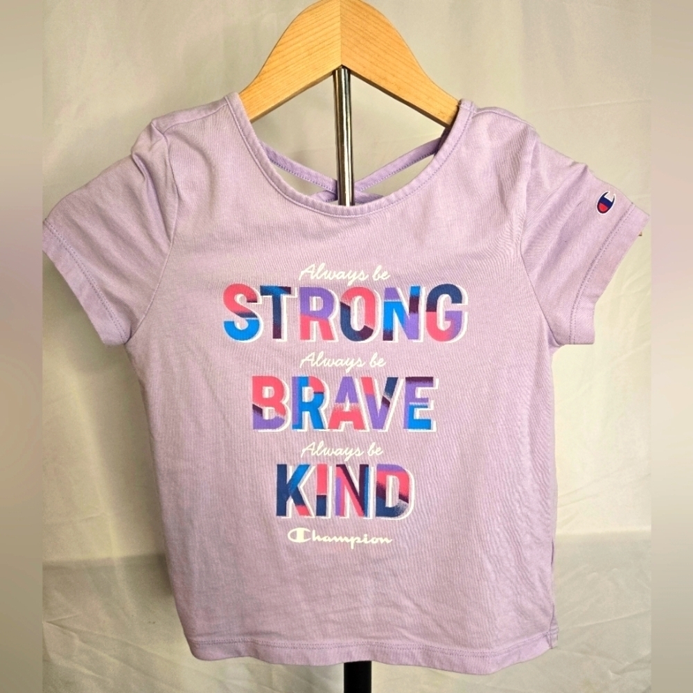 Champion Girls Graphic T-Shirt Bundle Size 7/8 – Strong Brave Kind + Just Be You